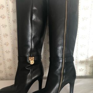 Michael Kors black leather boots